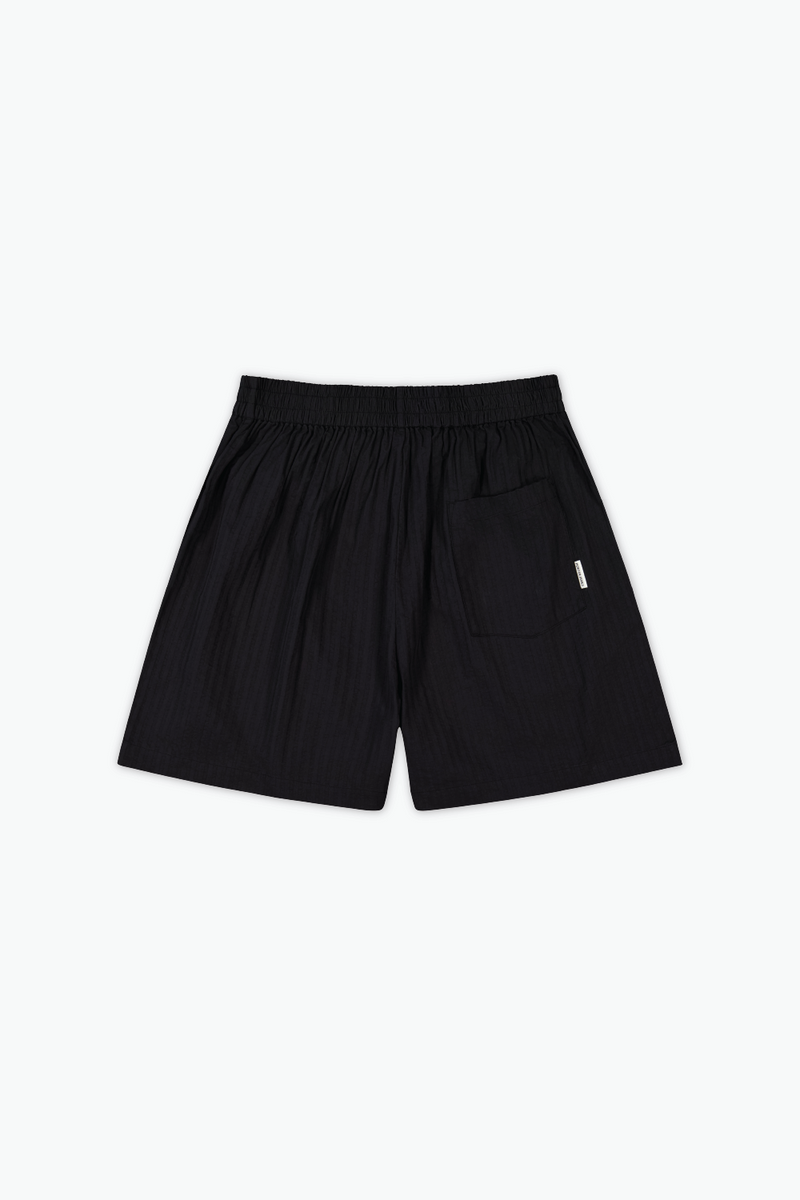 Lounge Short - Black Seersucker | Porter James