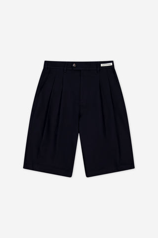 Double-Pleated Shorts