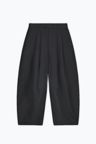 Dart-Knee Pleated Trousers