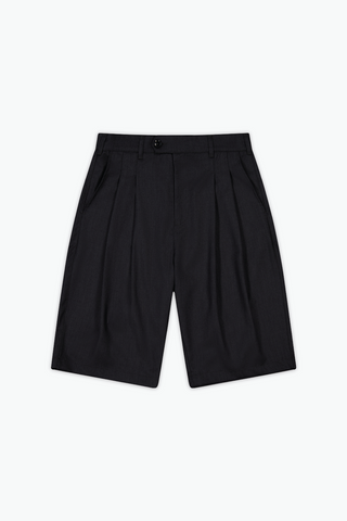Double-Pleated Shorts