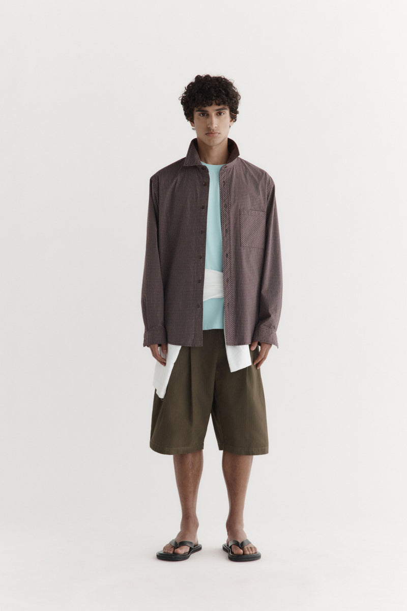 Double-Pleated Shorts