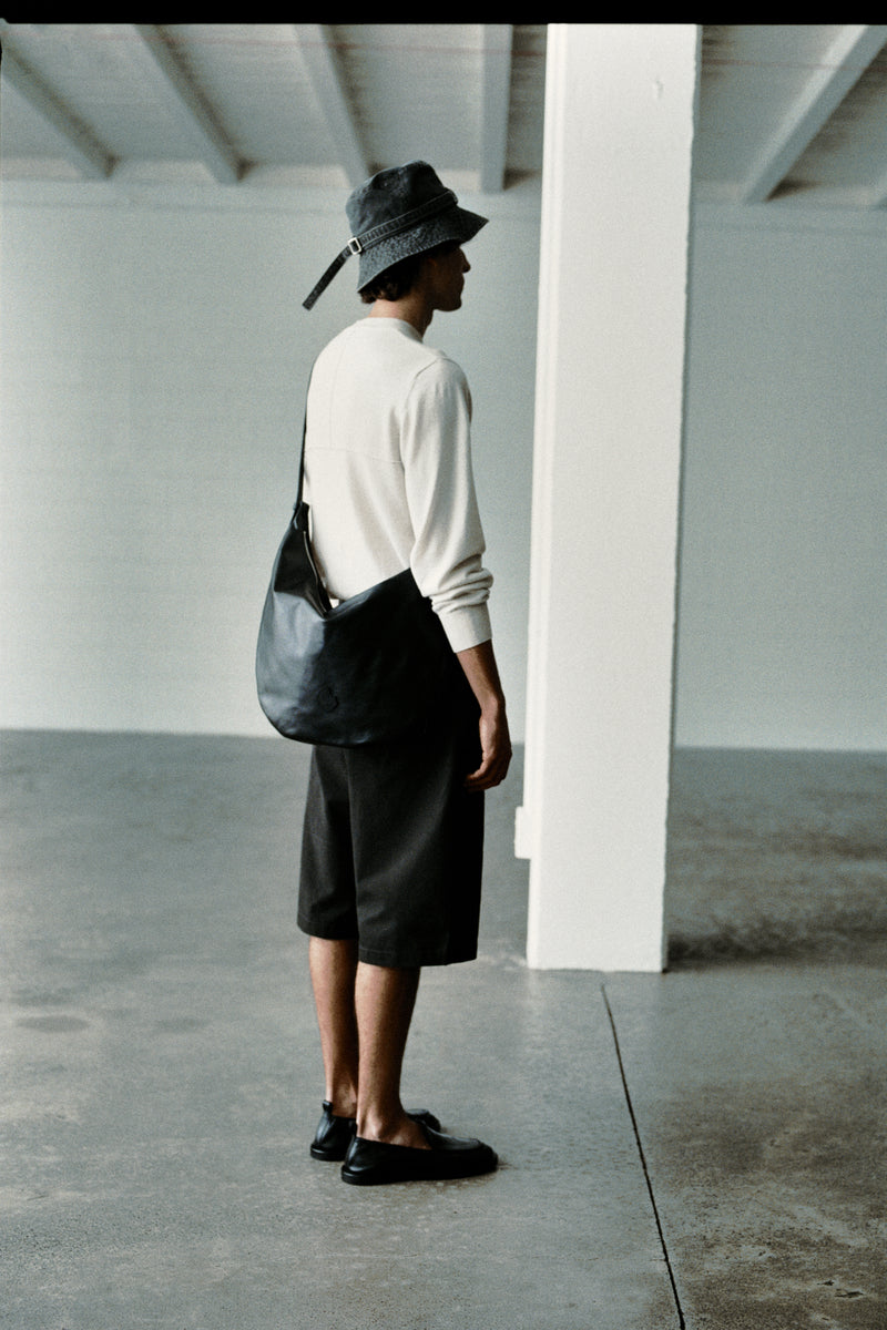 Leather Crescent Bag