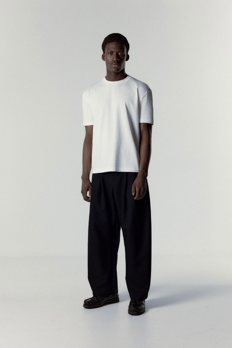 Dart-Knee Pleated Trousers