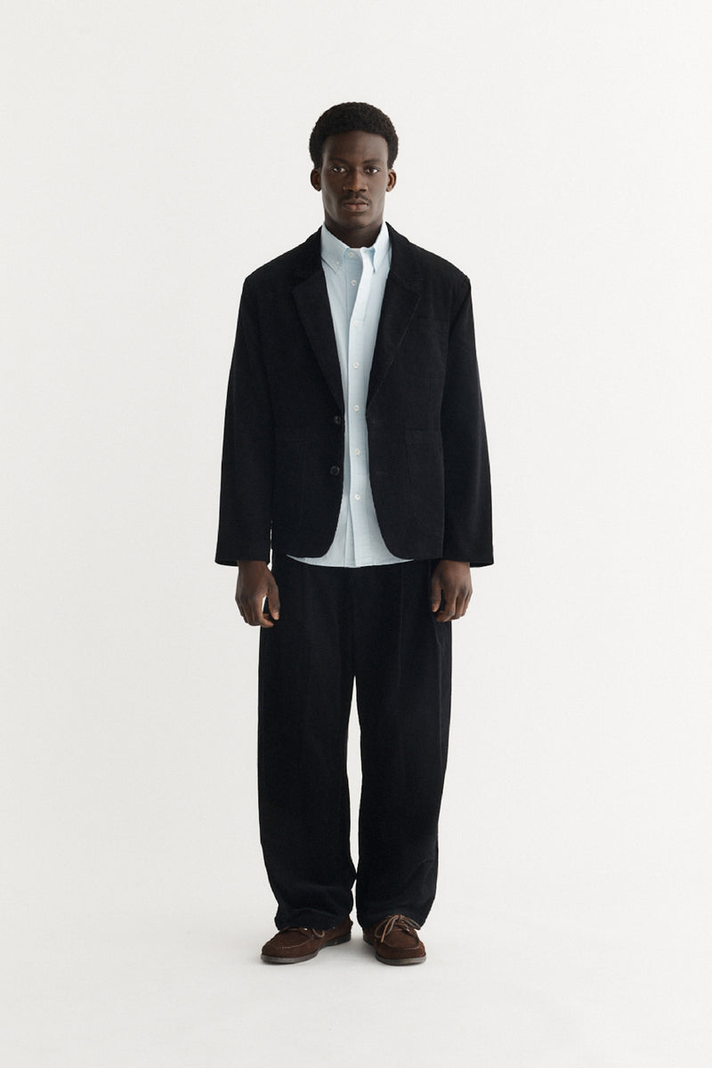 Dart-Knee Pleated Trousers
