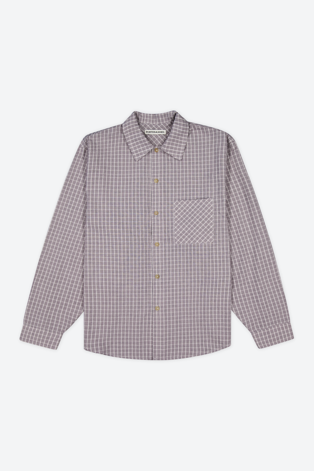 Manhattan Shirt - White Check Seersucker | Porter James