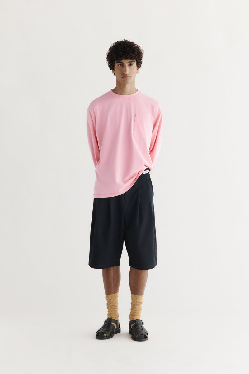 Double-Pleated Shorts