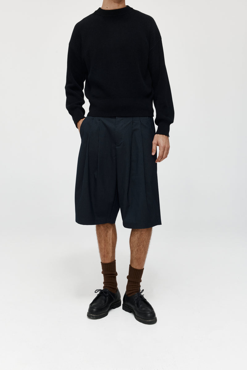 Double-Pleated Shorts