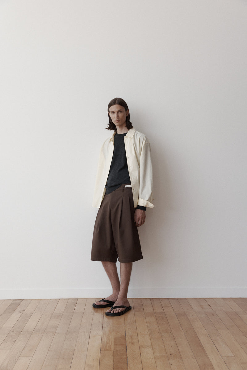 Double-Pleated Shorts