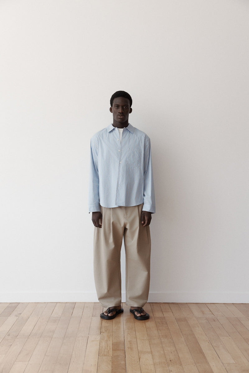 Dart-Knee Pleated Trousers