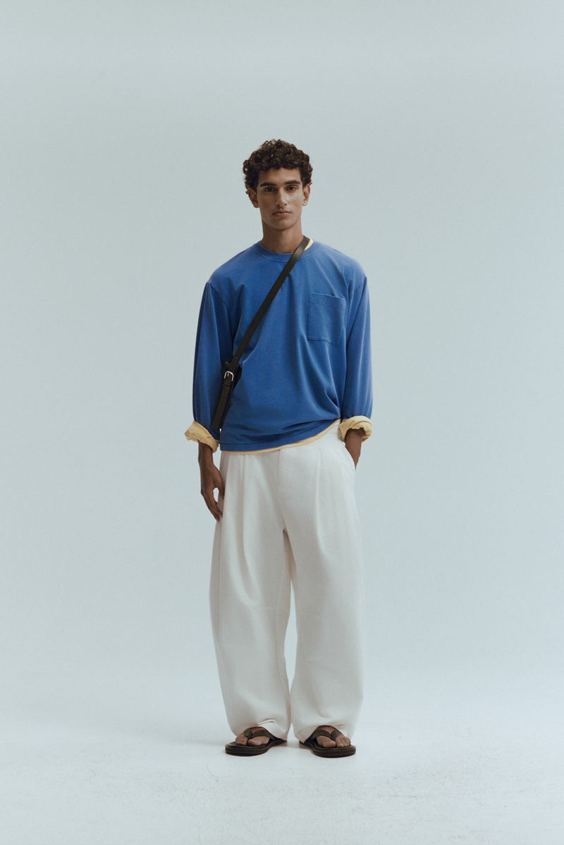 Dart-Knee Pleated Trousers