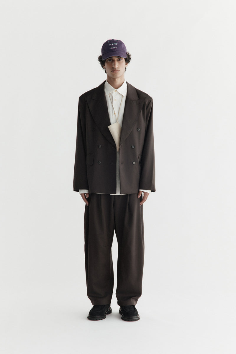 Dart-Knee Pleated Trousers