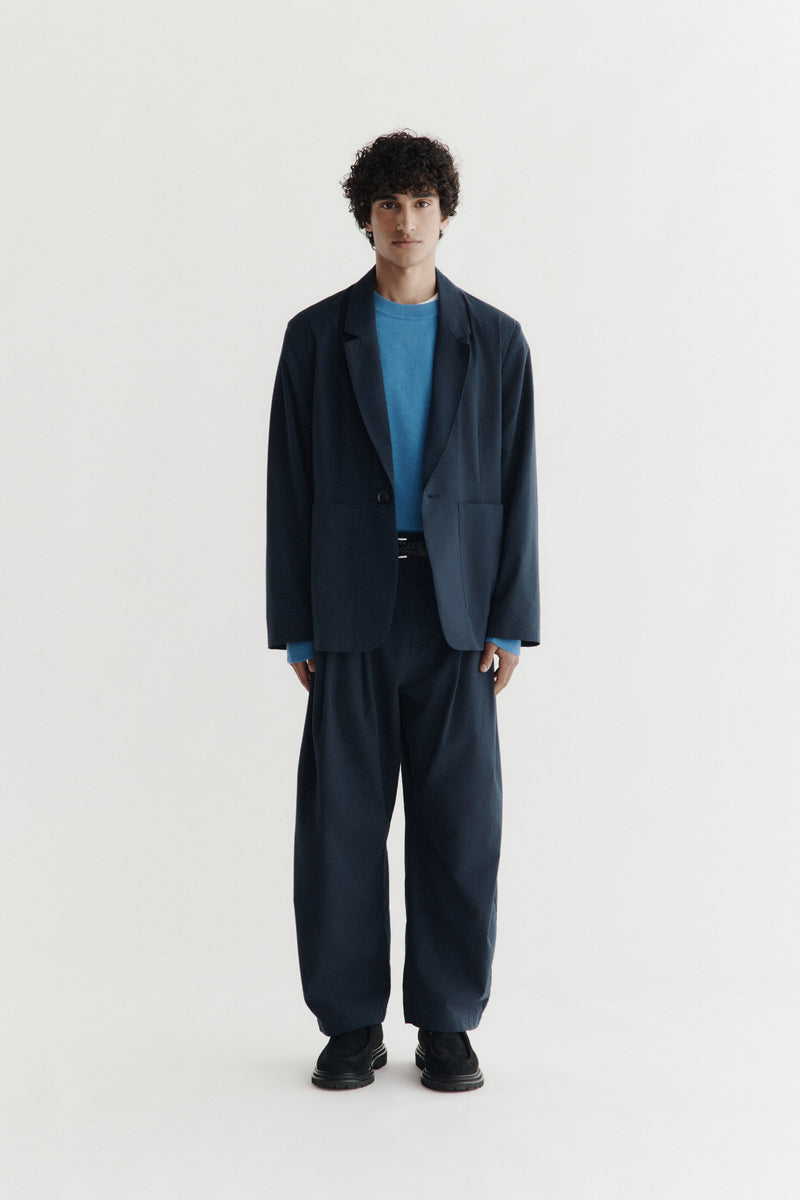 Dart-Knee Pleated Trousers