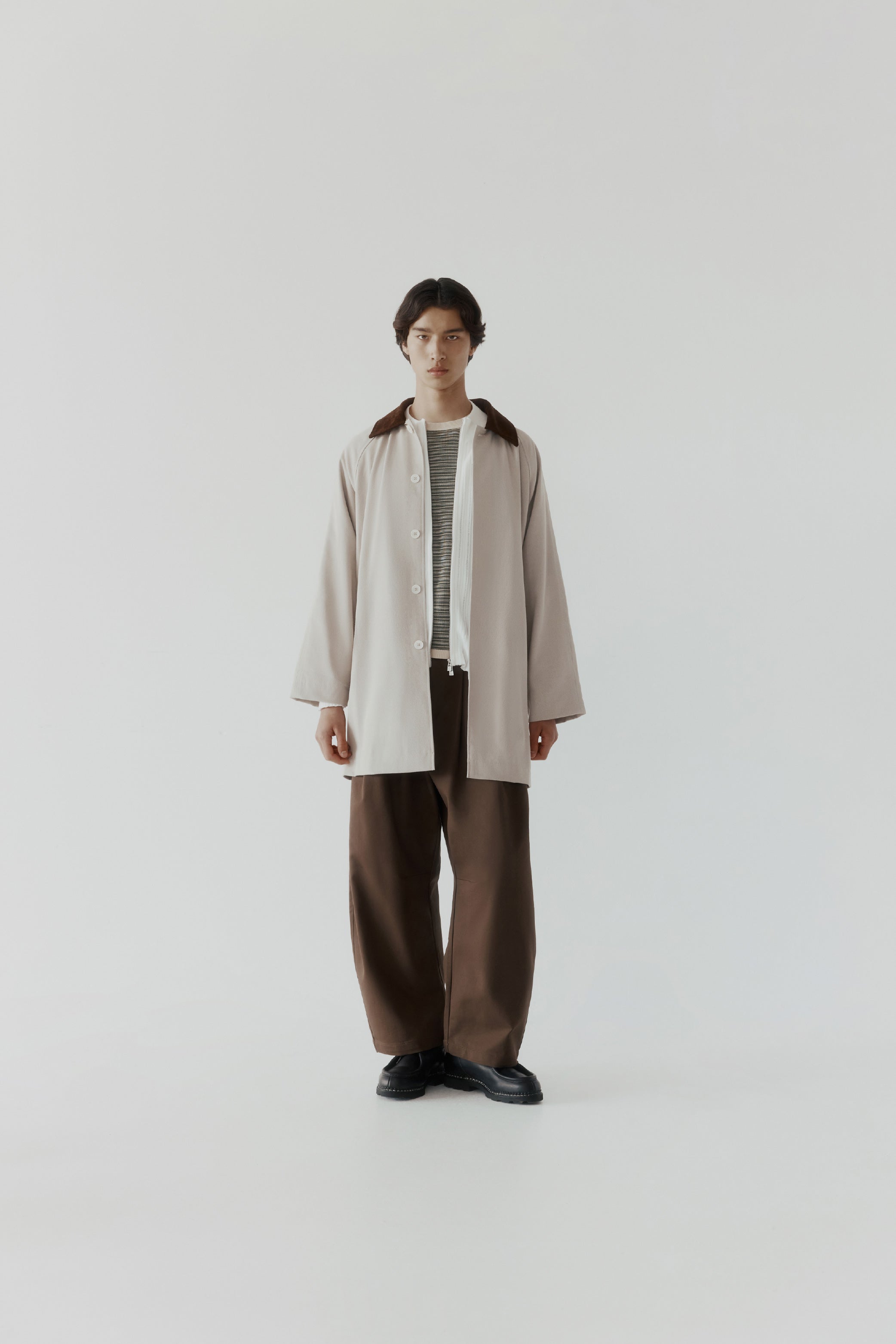 Dart-Knee Pleated Trousers