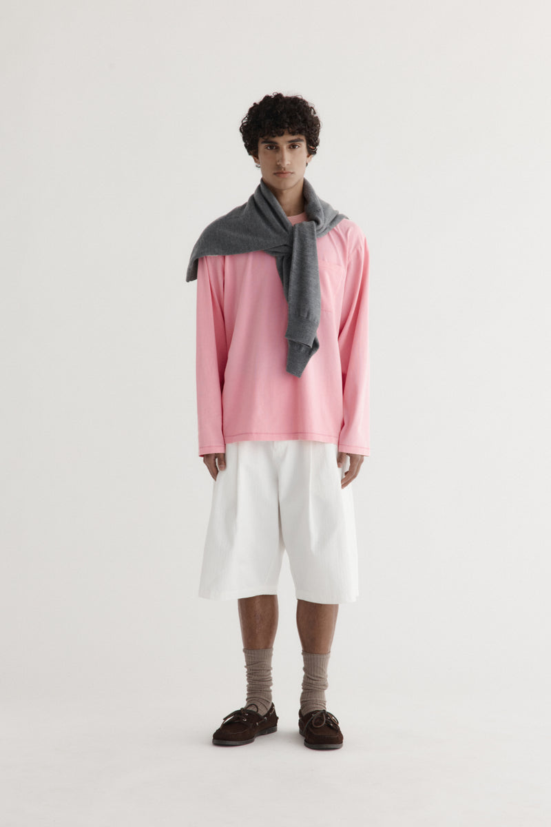 Double-Pleated Shorts