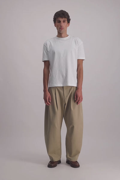 Dart-Knee Pleated Trousers